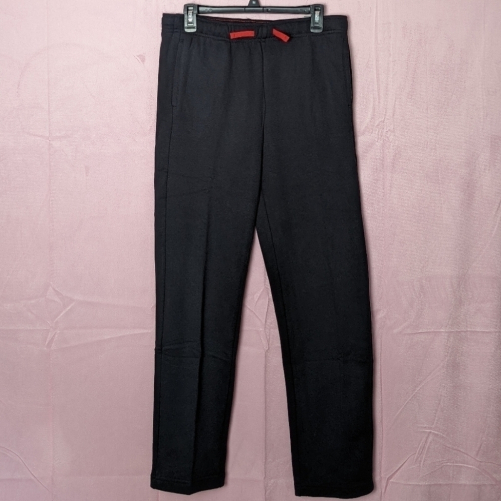 Tek Gear Boys Black Open Bottom Soft Fleece Sweatpants size XL